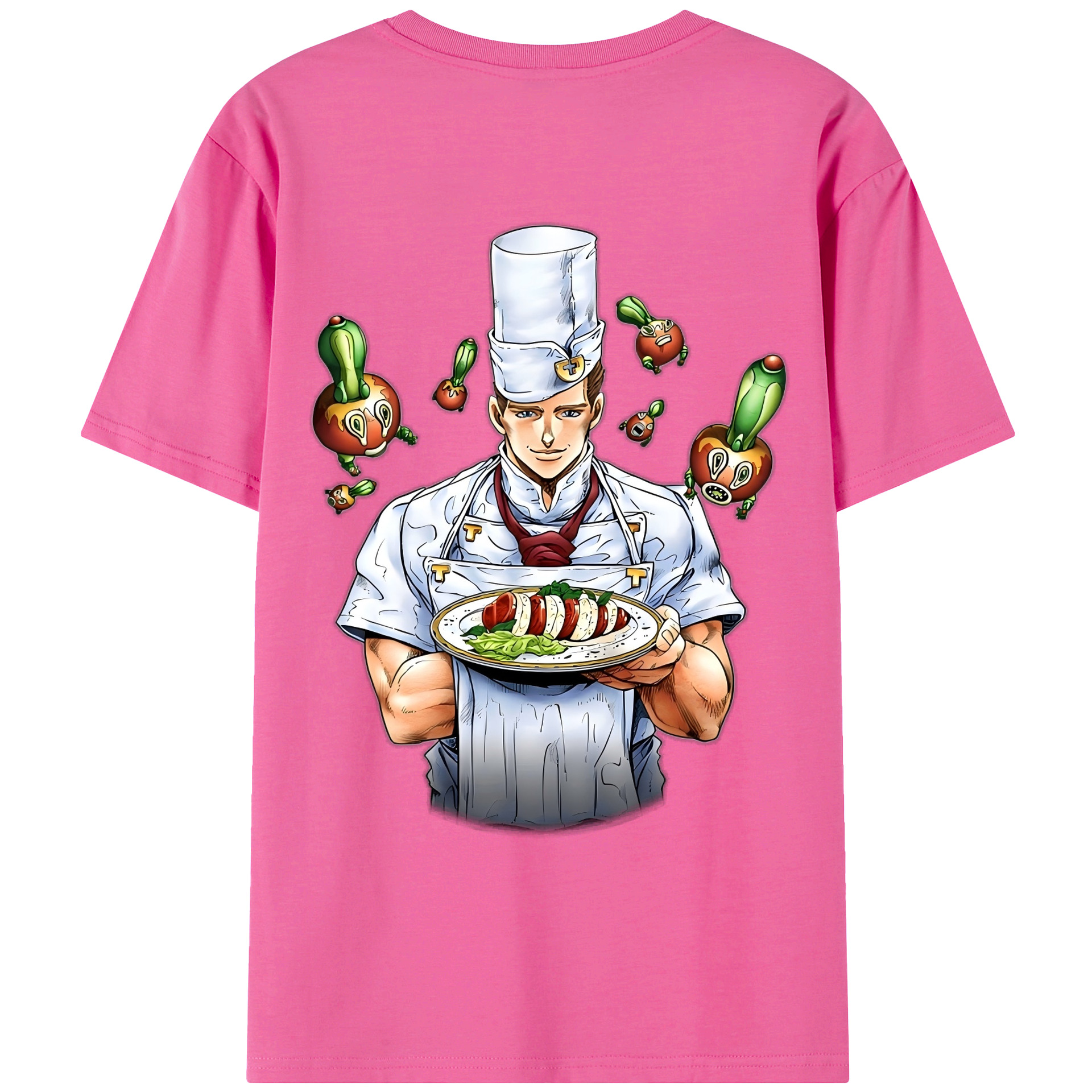 （画像用） ジョジョの奇妙な冒険 Tonio Trussardi JoJo's Bizarre Adventure トニオ?トラッサルディ レディース半袖Tシャツ(バックプリント)